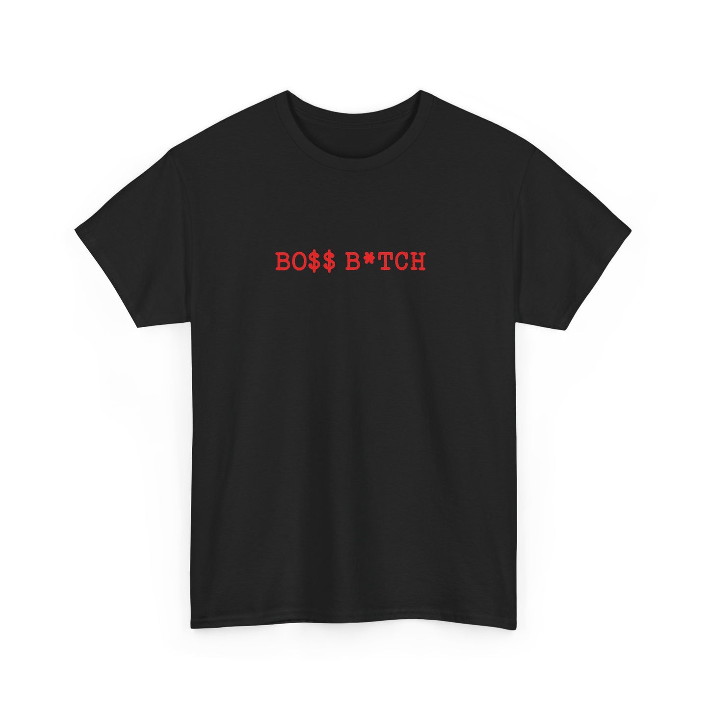Boss B*tch Graphic Tee — Bold Red Statement T-Shirt for Confident Women