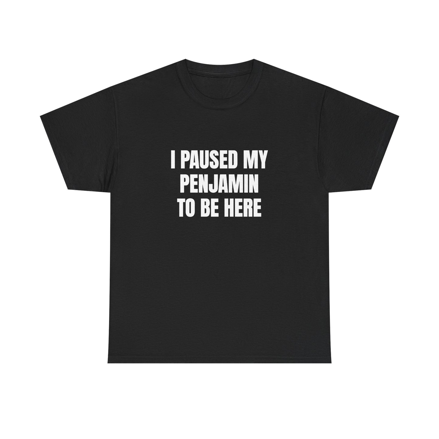 I Paused My Benjamin T‑Shirt — Funny Money Humor Tee
