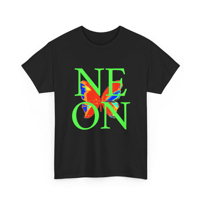 Neon Floral Tee — Bold Green 'NEON' Graphic T‑Shirt