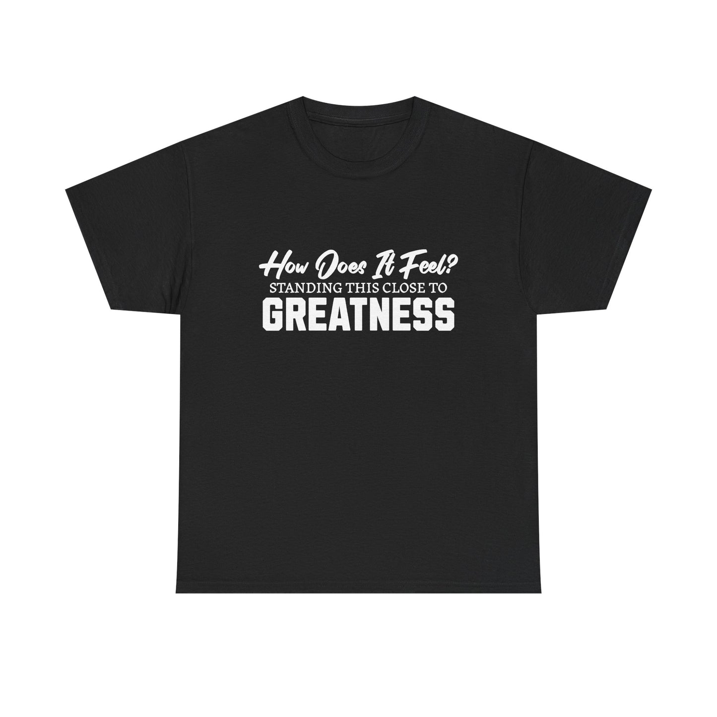 How Does It Feel? Standing This Close to Greatness T‑Shirt